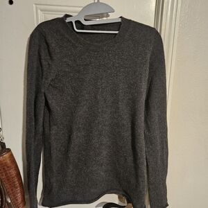 Calvin Klein charcoal gray cashmere sweater super soft small